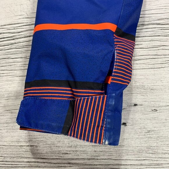 DC Shoes Co 10K Blue Orange Stripe Hooded Winter Snowboard Ski Jacket - Picture 13 of 13